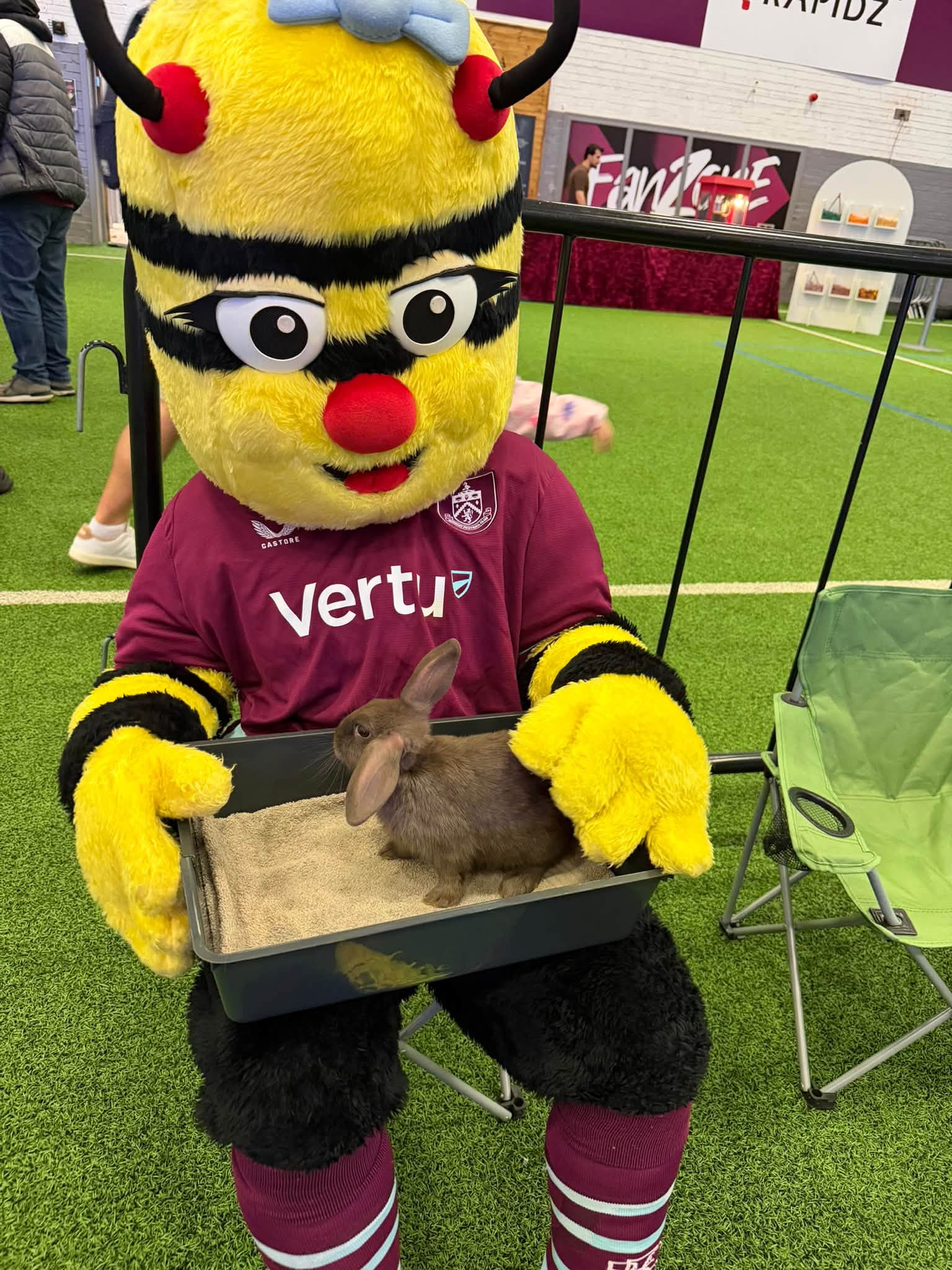 A Winning Partnership at Burnley FC - photograph of animal visit