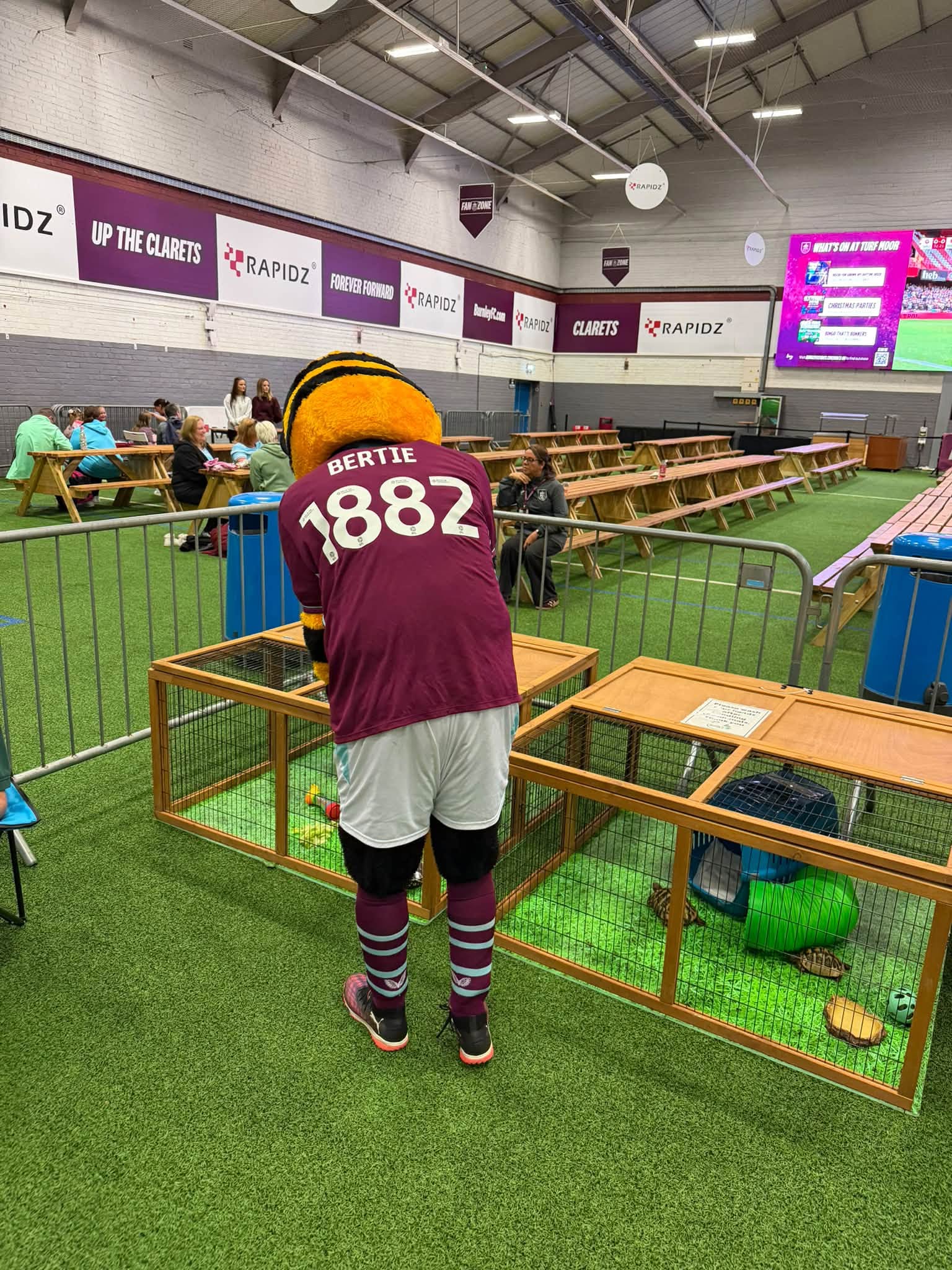 A Winning Partnership at Burnley FC - photograph of animal visit
