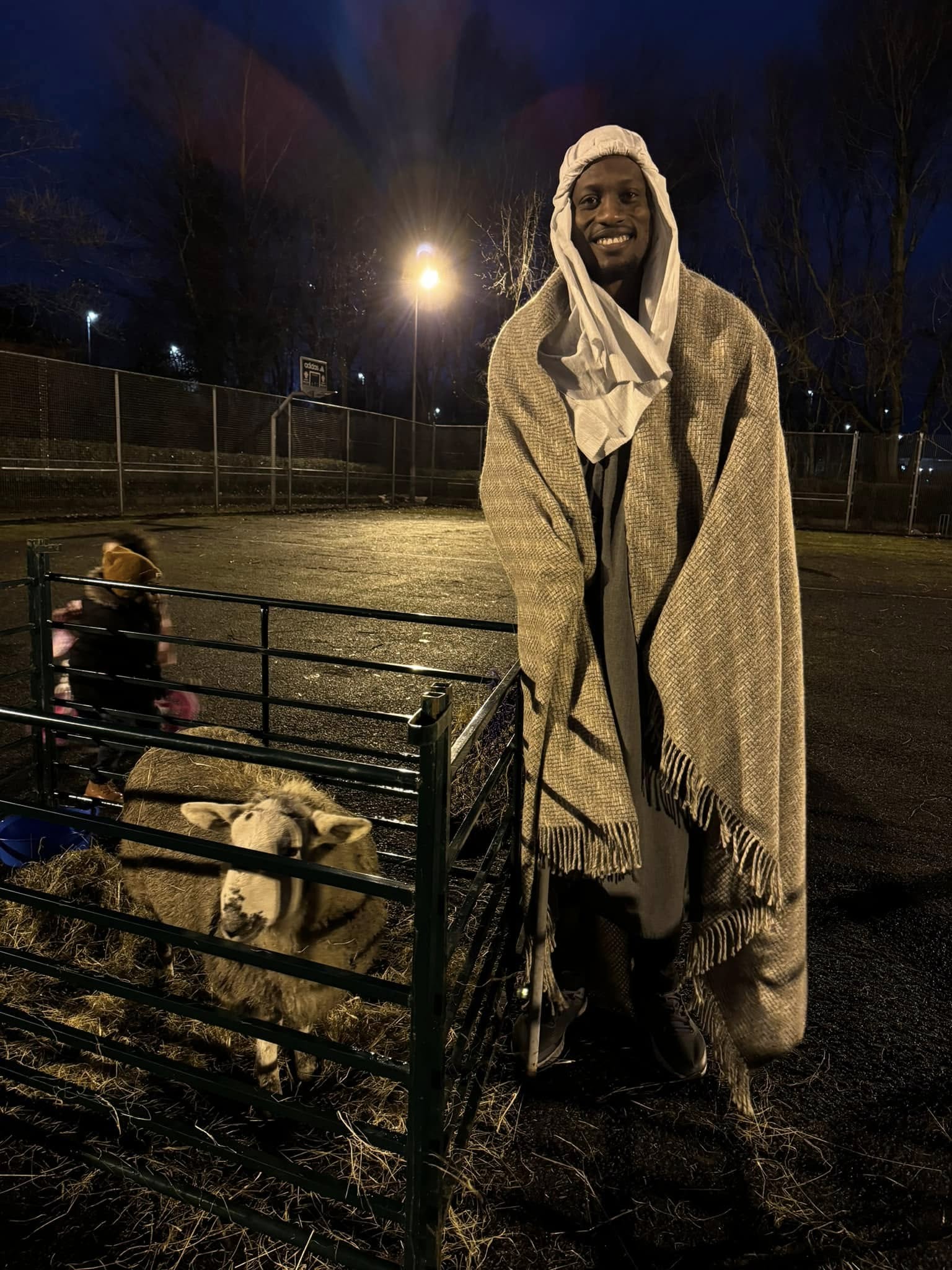 Bringing the Nativity to Life - photograph of animal visit